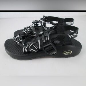 Chaco Sandals ZX3 Classic Scatter Black/White Arch Support Women Sz 11 Strappy